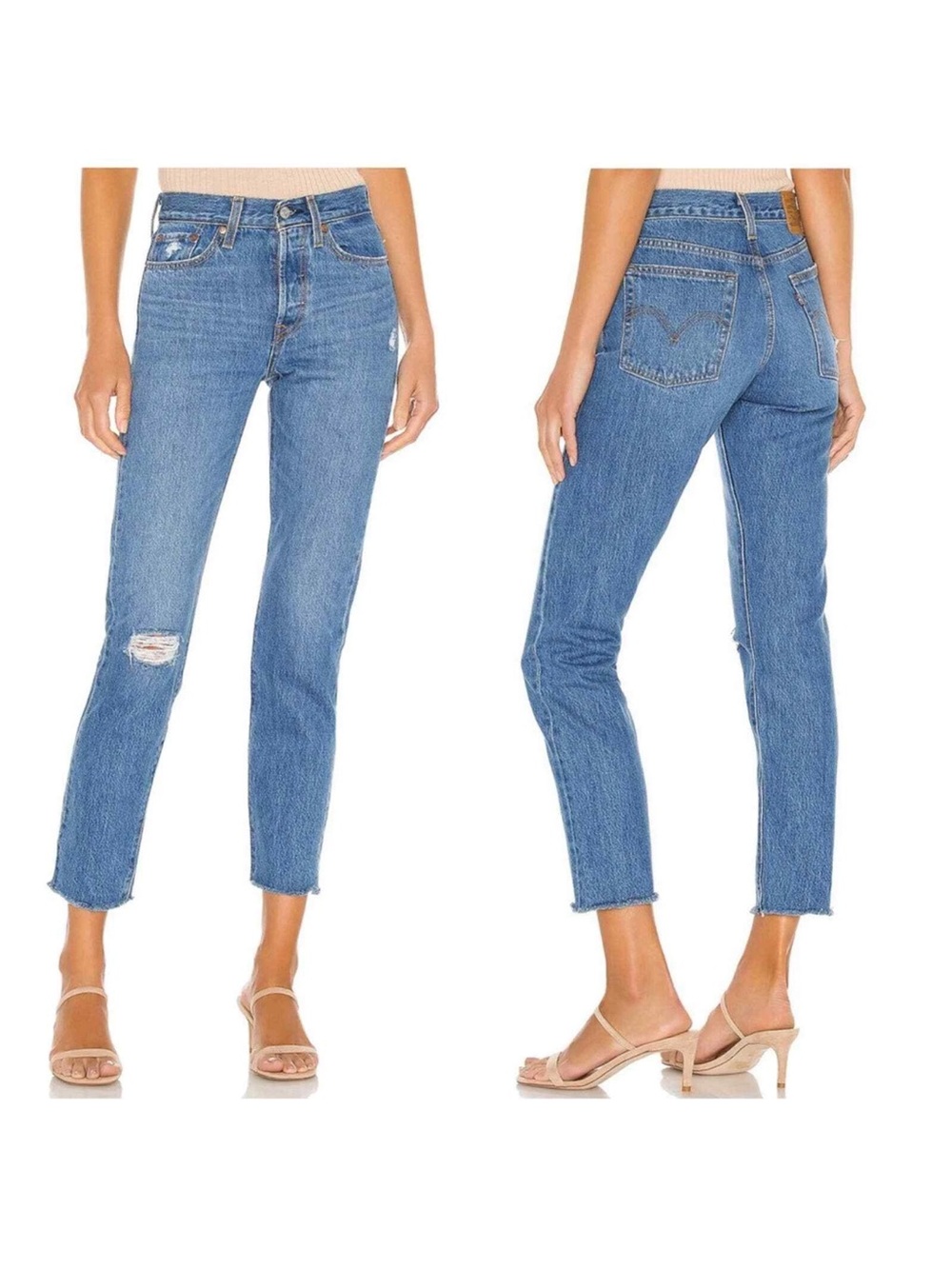 Levis wedgie jeans blue wash straight